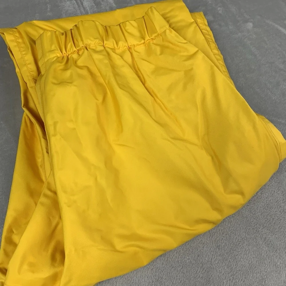 Mountain Equipment Co-Op Snow Pants Mens Medium Yellow Zipper Legs Elastic Waist